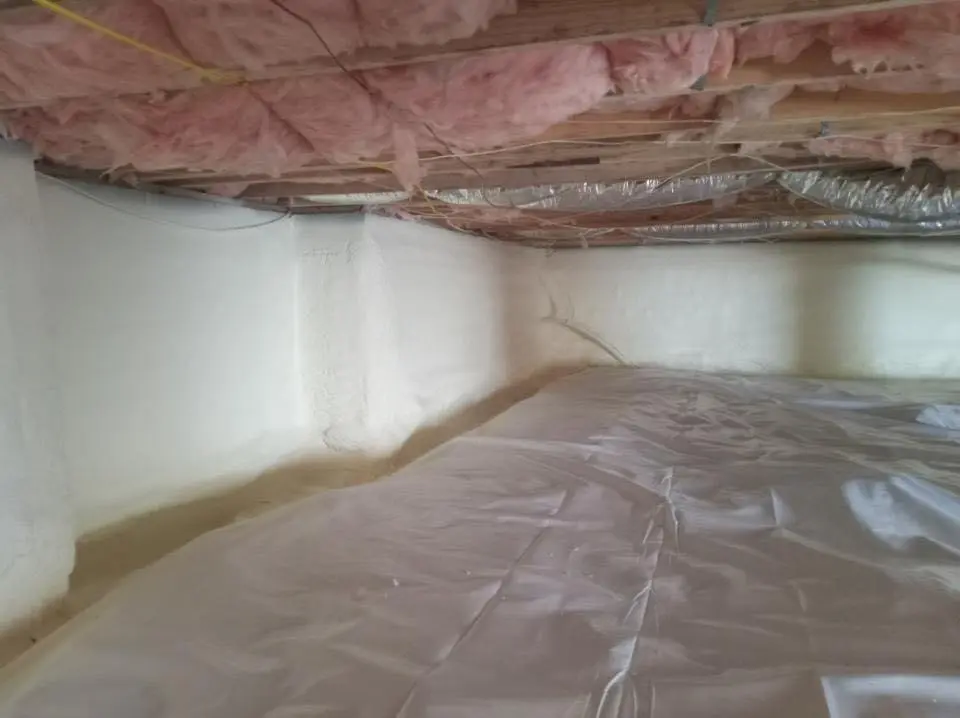 Crawl space encapsulation with closed-cell spray foam for Spray Foam Roofing in Brighton
